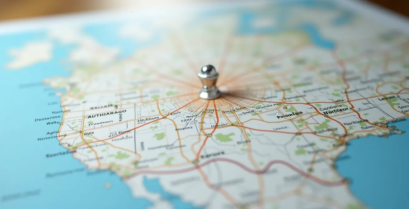 Vue d'écran photographique d'une carte interactive avec filtres pour la recherche immobilière sur dreamo.ch, sans éléments textuels visibles