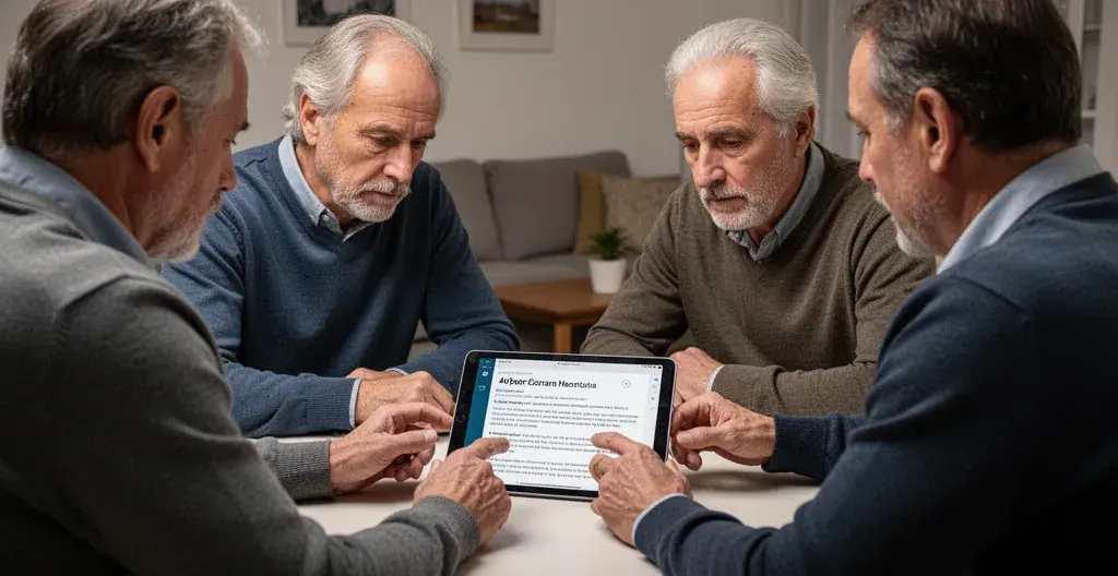 Réunion informelle de conseil syndical analysant les charges de copropriété